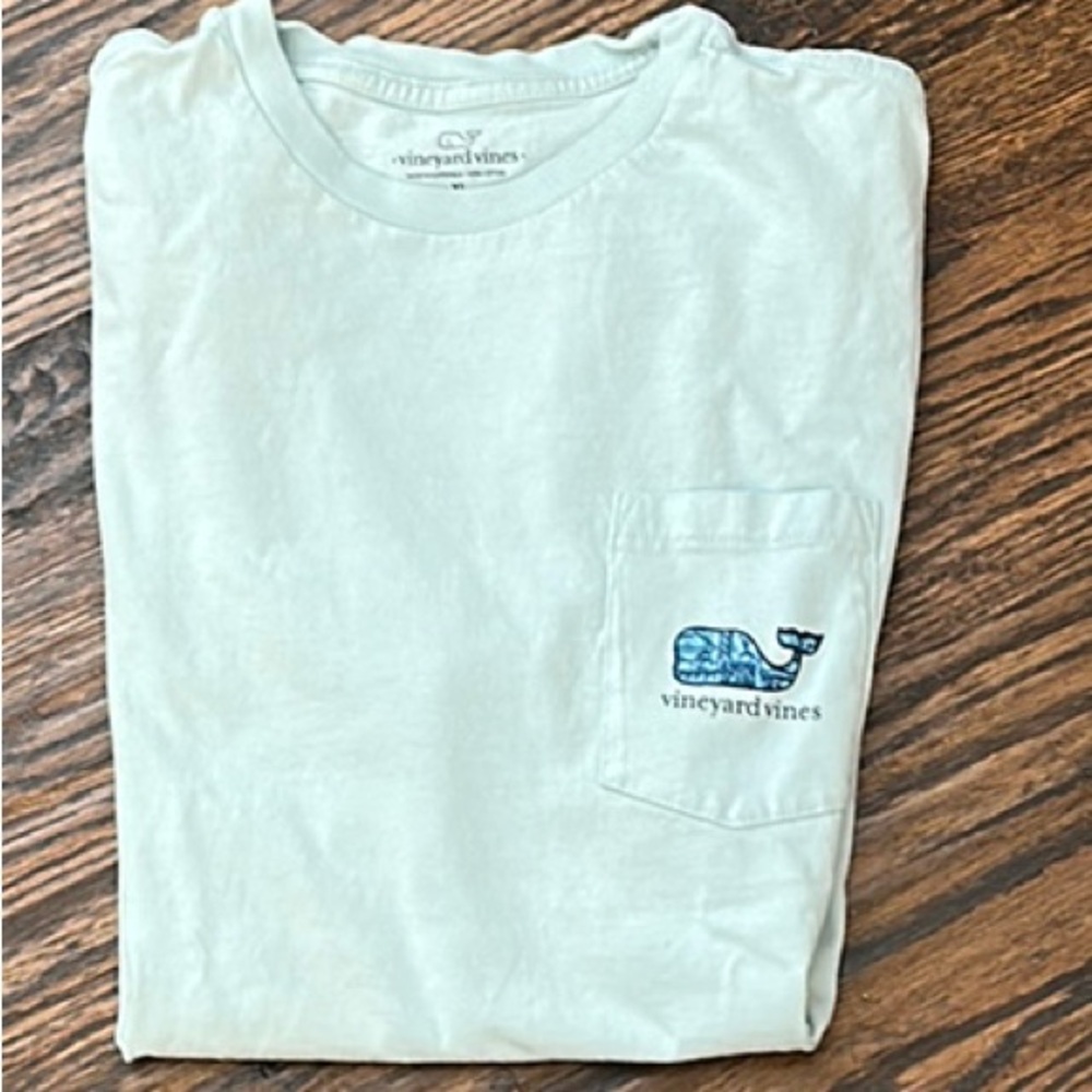 Vineyard Vines Sky Blue Pocket Tee